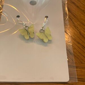 “Light Yellow Butterfly” earrings.